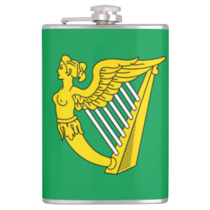 Irish Harp Confederacy of Ireland Flag Hip Flask
