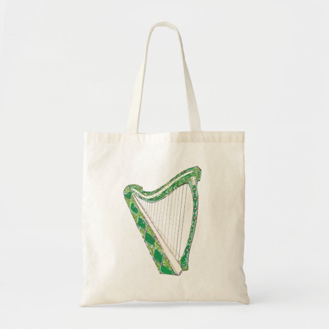 Irish Harp Customisable Tote Bag (Front)