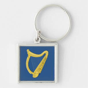 Irish Harp Key Ring