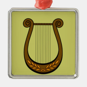 Irish Harp Metal Ornament