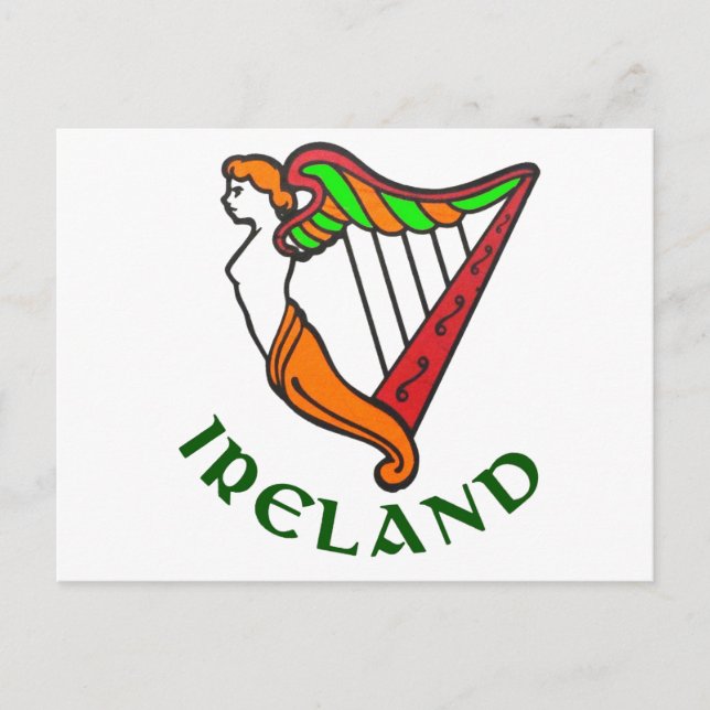 Irish Harp postcard (Front)