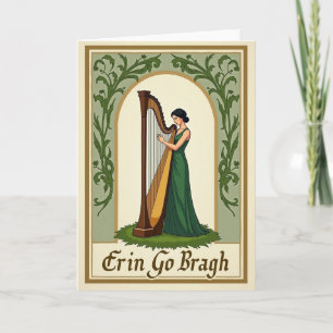 Irish Harp Serenade Art Card