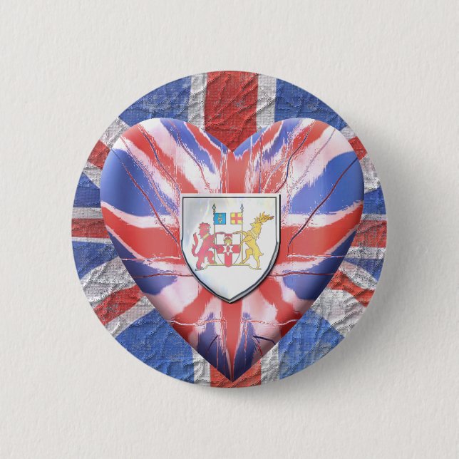 Irish Heart 6 Cm Round Badge (Front)