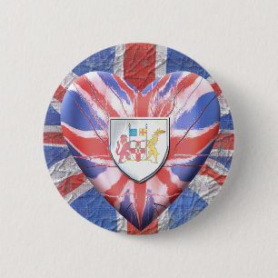 Irish Heart 6 Cm Round Badge