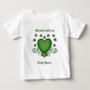 Irish heart Erin Go Bragh green heart Baby T-Shirt