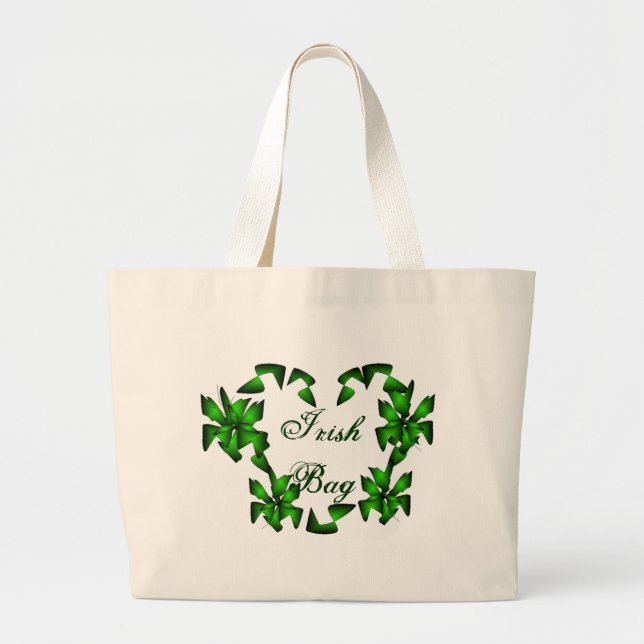 Irish Heart In White Bag - Customisable (Front)