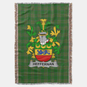 Irish Heffernan or O_Heffernan Coat of Arms Famil Throw Blanket
