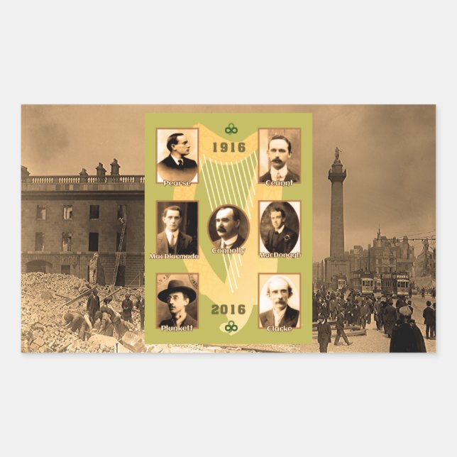 Irish Heroes for Rectangle-Stickers-Glossy Rectangular Sticker (Front)