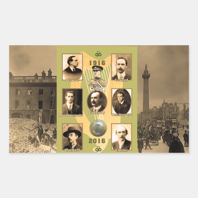 Irish Heroes image for Rectangle-Stickers-Glossy Rectangular Sticker (Front)