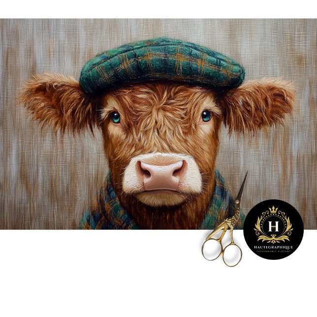 Irish Highland Cow Rustic Boho Farmhouse Decoupage Tissue Paper (Creator Uploaded)
