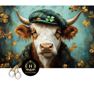 Irish Highland Cow Rustic Boho Farmhouse Decoupage Tissue Paper