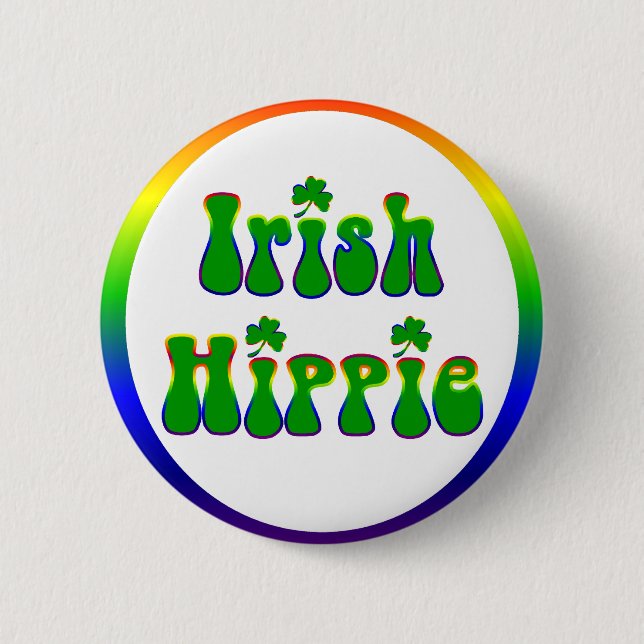 Irish Hippie Round 6 Cm Round Badge (Front)