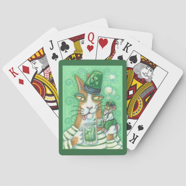 IRISH HISS N' FITZ CAT BICYCLE PLAYING CARDS (Back)
