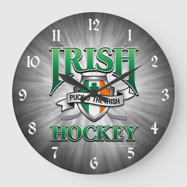 Irish Hockey Large Clock (Front)