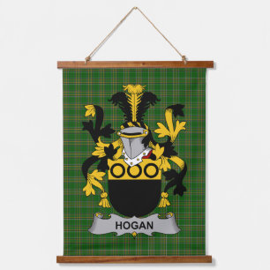 Irish Hogan or O_Hogan Coat of Arms Family Crest Hanging Tapestry
