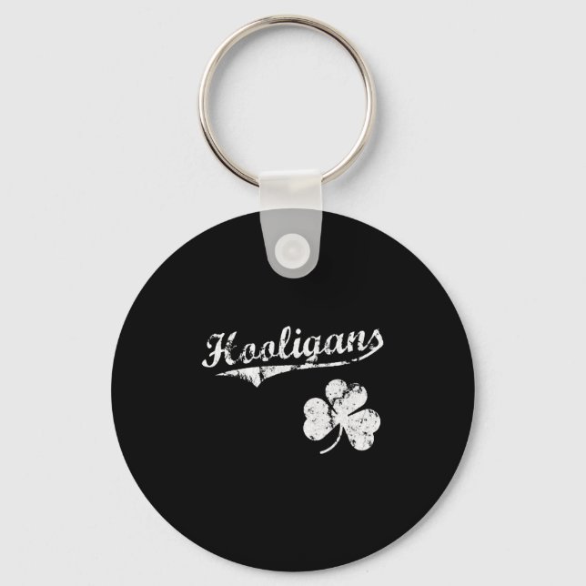 Irish Hooligans St Patrick'S Day Humour Key Ring (Front)