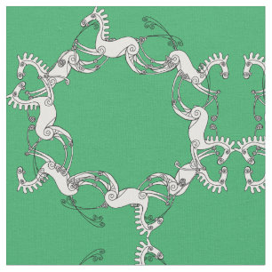 Irish horses knot design fabric
