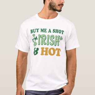 Irish & Hot St. Patrick's Day Melange Ringer Tee