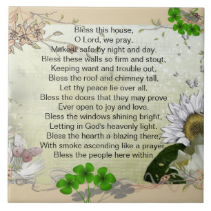 Irish House Blessing ceramic tile