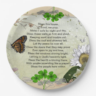 Irish House Blessing paper plate