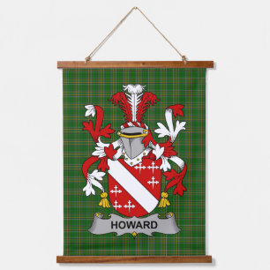 Irish Howard Coat of Arms Family Crest Hanging Tapestry