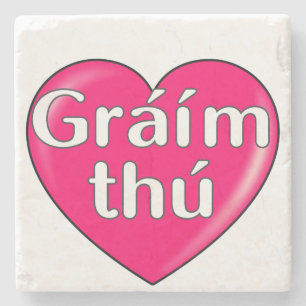 Irish - I love you Stone Coaster