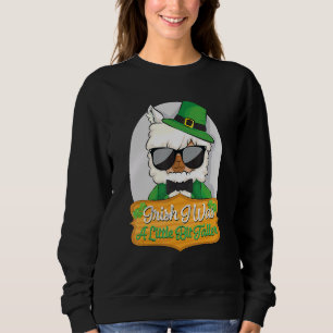 Irish I Was A Little Bit Taller Llama St Patrick's Sweatshirt