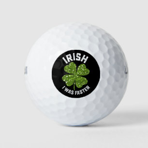 Irish I Was Faster Running Run St Patrick's Day Golf Balls