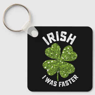 Irish I Was Faster Running Run St Patrick's Day Key Ring