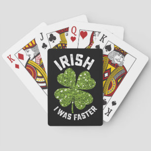 Irish I Was Faster Running Run St Patrick's Day Playing Cards