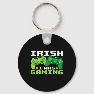 Irish I Was Gaming Funny St Patricks Day Gamer Boy Key Ring