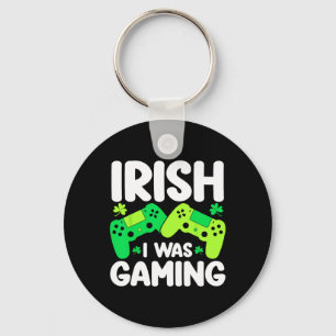 Irish I Was Gaming Funny St Patricks Day Gamer Boy Key Ring