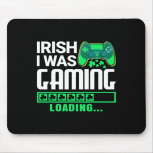 Irish I Was Gaming Funny St Patricks Day Gamer Boy Mouse Pad