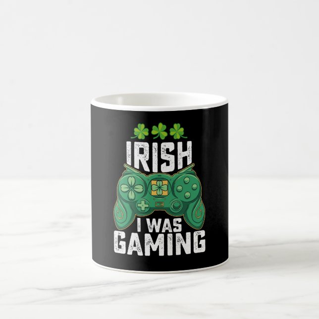 Irish I Was Gaming Gamer Games St Patrick's Day Coffee Mug (Center)
