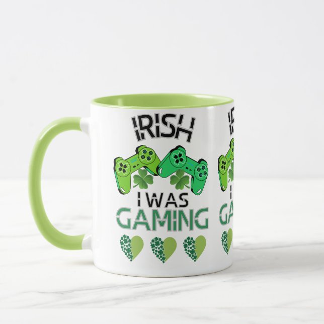 Irish I Was Gaming" St. Patrick's Day Mug (Left)
