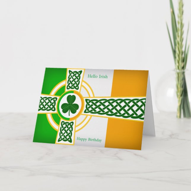 Irish image for Birthday greeting card (Front)