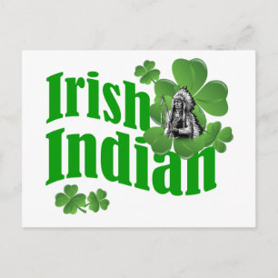 Irish indian postcard