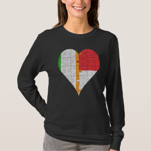 Irish Indonesian Flag Heart T-Shirt