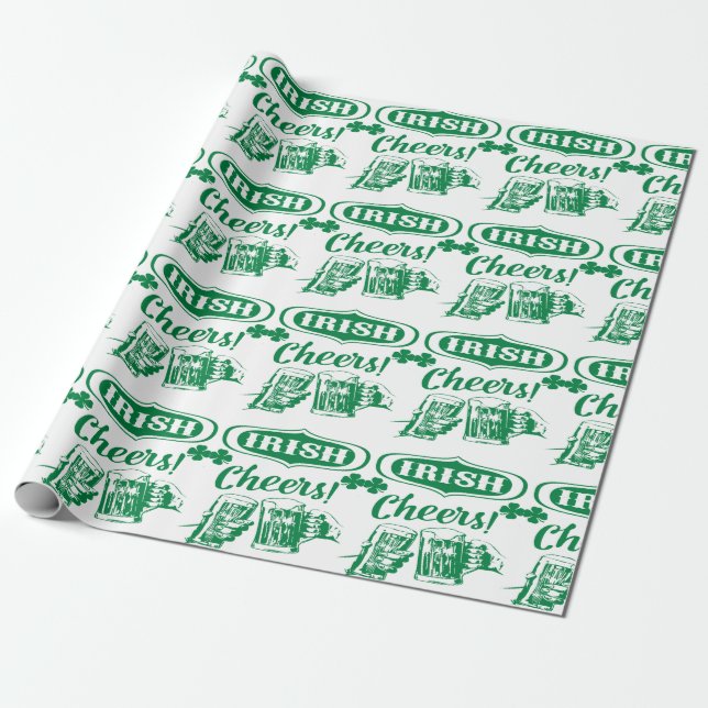 Irish Ireland gift wrapping paper (Unrolled)