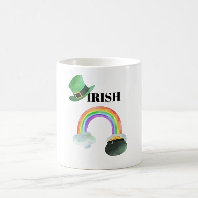 *~* IRISH IRELAND Patriot Rainbow Pot of Gold Coffee Mug (Center)