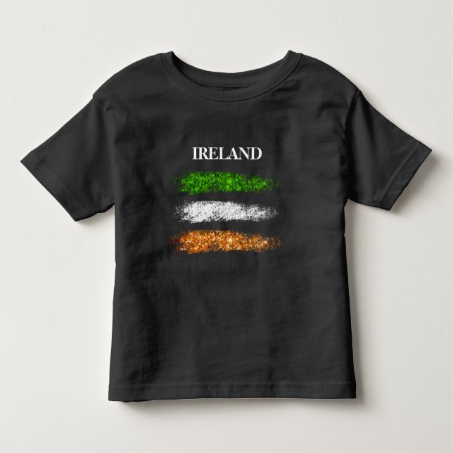 *~* IRISH IRELAND Simple Abstract Toddler Flag  T-Shirt (Front)