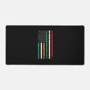 Irish Italian American Flag Ireland Italy ST PATRI Desk Mat