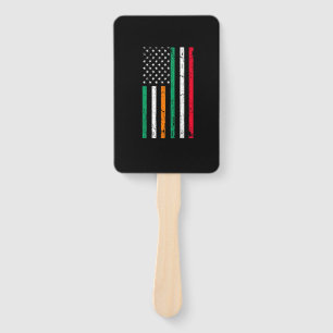 Irish Italian American Flag Ireland Italy ST PATRI Hand Fan