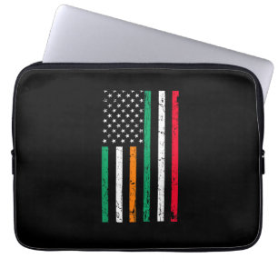 Irish Italian American Flag Ireland Italy ST PATRI Laptop Sleeve
