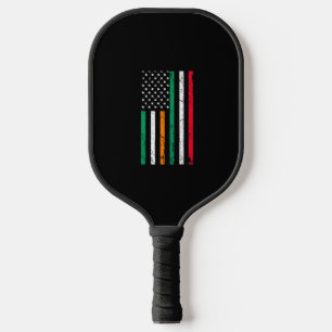 Irish Italian American Flag Ireland Italy ST PATRI Pickleball Paddle