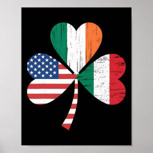 Irish Italian American Flag Ireland Italy Usa Patr Poster