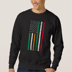 Irish Italian American Flag Ireland Italy USA Prid Sweatshirt