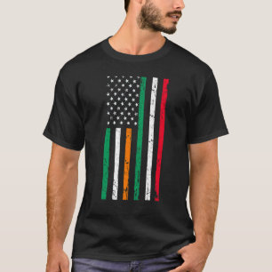 Irish Italian American Flag Ireland Italy USA Prid T-Shirt
