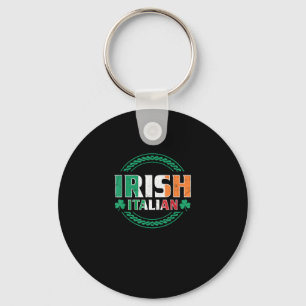 Irish Italian Flag Half Irish Half Italian St Patr Key Ring