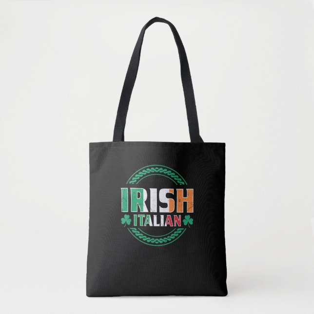 Irish Italian Flag Half Irish Half Italian St Patr Tote Bag (Front)